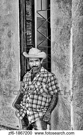 Local cowboy in town of Palmira Habana Havana Cuba View Large Photo Image Stock Image - Local cowboy in town of Palmira Habana Havana Cuba. Fotosearch