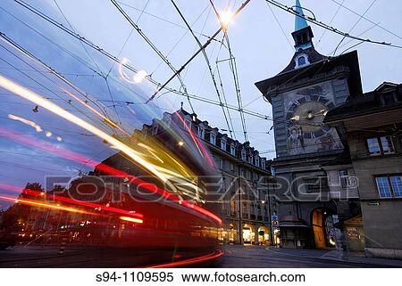 Local train and Zytglogge in Theaterplatz, Bern, Switzerland View Large Photo Image Stock Photography - Local train and Zytglogge in Theaterplatz, Bern, Switzerland. Fotosearch