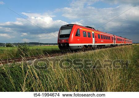 Local Train of the Deutsche Bahn AG View Large Photo Image Picture - Local Train of the Deutsche Bahn AG. Fotosearch