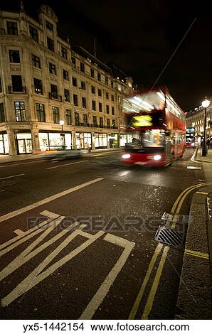 Picture - London doubledecker bus on Regent street. Fotosearch