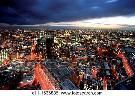london panoramic night view barbican england uk View Large Photo Image Stock Photography - london panoramic night view barbican england uk. Fotosearch