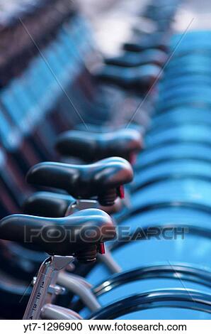 Stock Image - London's new bicycle hire scheme, UK. Fotosearch