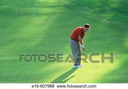 Lone golfer View Large Photo Image Stock Photo - Lone golfer. Fotosearch