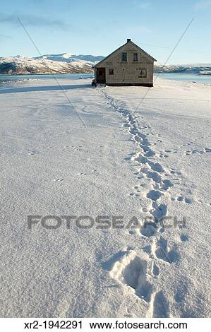 Loneliness house in Kvaloyvagen, near Tromso, Norway. View Large Photo Image Stock Image - Loneliness house in Kvaloyvagen, near Tromso, Norway.. Fotosearch