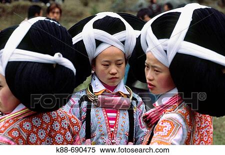 Long horn miao girls, Guizhou, China View Large Photo Image Stock Photography - Long horn miao girls, Guizhou, China. Fotosearch