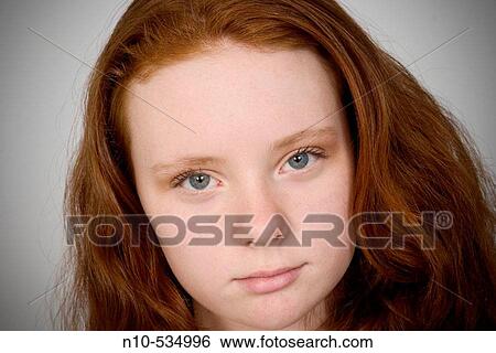Long red-hair teen girl View Large Photo Image Stock Photograph - Long red-hair teen girl. Fotosearch