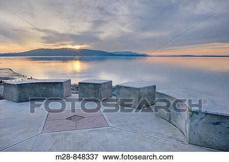 Looking out over Bellingham Bay from Marine Park in Fairhaven, Bellingham Washington USA View Large Photo Image Stock Photo - Looking out over Bellingham Bay from Marine Park in Fairhaven, Bellingham Washington USA. Fotosearch
