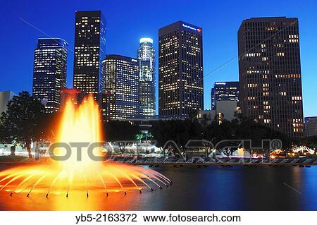 Los Angeles Skyline View Large Photo Image Stock Image - Los Angeles Skyline. Fotosearch