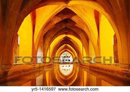 Stock Photo - Los Baos de Doa Mar? a de Padilla Real Alcazar, Seville, Andalusia, Spain. Fotosearch