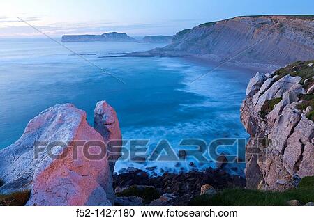 Los Caballos beach, Miengo, Cantabria, Bay of Byscay, Spain, Europe. View Large Photo Image Stock Image - Los Caballos beach, Miengo, Cantabria, Bay of Byscay, Spain, Europe.. Fotosearch