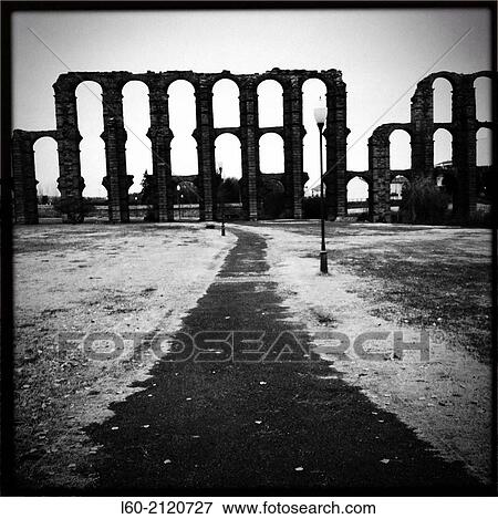 Los Milagros Roman aqueduct, Mrida. Badajoz province, Extremadura, Spain. View Large Photo Image Stock Photo - Los Milagros Roman aqueduct, Mrida. Badajoz province, Extremadura, Spain.. Fotosearch