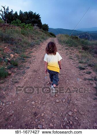 Stock Photo - lost child on the way. Fotosearch