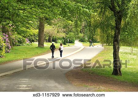 Lost Lagoon bicycle and pedestrian trails, Stanley Park, Vancouver, British Columbia, Canada View Large Photo Image Stock Photo - Lost Lagoon bicycle and pedestrian trails, Stanley Park, Vancouver, British Columbia, Canada. Fotosearch