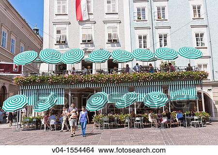 Lots of parasols at a restaurant in Salzburg, Austria, Europe View Large Photo Image Picture - Lots of parasols at a restaurant in Salzburg, Austria, Europe. Fotosearch