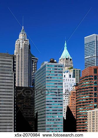 Picture - Lower Manhattan skyline, New York City, USA.. Fotosearch