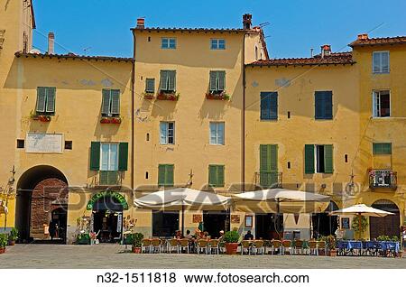 Lucca, Anfiteatro square, Piazza Anfiteatro, Tuscany, Italy View Large Photo Image Stock Photo - Lucca, Anfiteatro square, Piazza Anfiteatro, Tuscany, Italy. Fotosearch