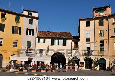 Picture - Lucca (Italy): Piazza dellAnfiteatro. Fotosearch