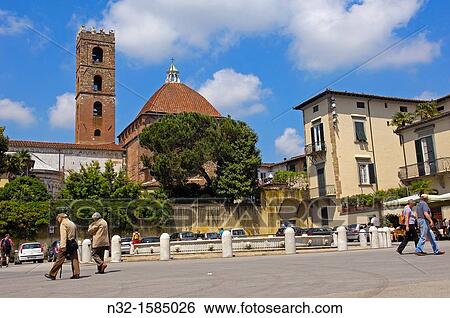 Lucca, San Martino Square, Piazza San Martino, San Giovanni church, Chiesa di San Giovanni, Tuscany, Italy. View Large Photo Image Stock Photograph - Lucca, San Martino Square, Piazza San Martino, San Giovanni church, Chiesa di San Giovanni, Tuscany, Italy.. Fotosearch