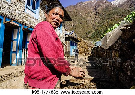 Lukla Sagarmatha National Park, Khumbu Himal, Nepal, Asia View Large Photo Image Stock Photography - Lukla Sagarmatha National Park, Khumbu Himal, Nepal, Asia. Fotosearch