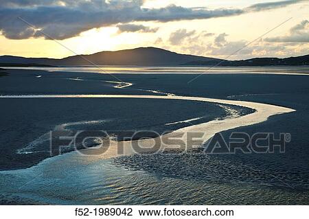 Stock Image - Luskentyre Banks in Sound of Taransay. South Harris Island. Outer Hebrides. Scotland, UK.. Fotosearch