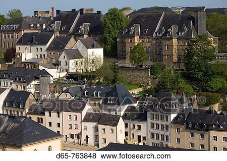 Luxembourg, Luxembourg City, Grund quarter, lower town View Large Photo Image Stock Photo - Luxembourg, Luxembourg City, Grund quarter, lower town. Fotosearch