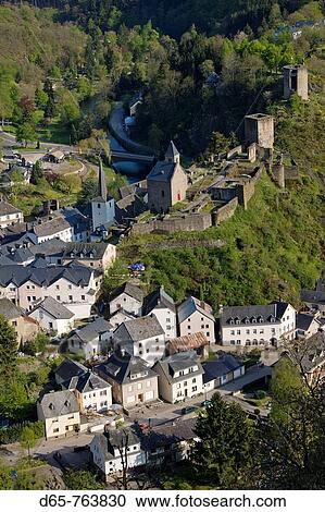 Luxembourg, Sure River Valley, Esch-sur-S? re, town View, late afternoon View Large Photo Image Stock Image - Luxembourg, Sure River Valley, Esch-sur-S? re, town View, late afternoon. Fotosearch