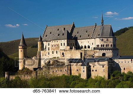 Luxembourg, Vianden, Vianden Chateau (b. 15th c. ) View Large Photo Image Stock Image - Luxembourg, Vianden, Vianden Chateau (b. 15th c. ). Fotosearch