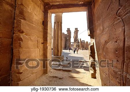 Stock Photograph - Luxor, Egypt - ruins of the Luxor Temple of Amun, Upper Egypt. Fotosearch