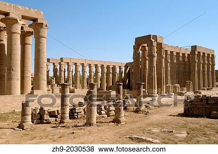 Stock Photo - Luxor Temple Complex, Luxor (Thebes), Egypt, Africa. 1015. Fotosearch