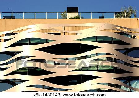 Stock Image - Luxuy apartments, Suites Avenue building by Toyo Ito, Passeig de Gr? cia, Barcelona, Catalonia, Spain. Fotosearch