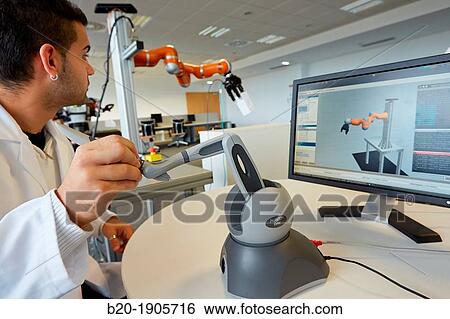 LWR robot, using haptic teleoperation with force feedback Safety in human-robot cooperation Industry, Tecnalia Research & innovation, Technology and Research Centre, Miramon Technological Park, San Sebastian, Donostia, Gipuzkoa, Basque Country, Spain View Large Photo Image Stock Photograph - LWR robot, using haptic teleoperation with force feedback Safety in human-robot cooperation Industry, Tecnalia Research & innovation, Technology and Research Centre, Miramon Technological Park, San Sebastian, Donostia, Gipuzkoa, Basque Country, Spain. Fotosearch