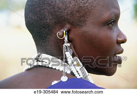 Maasai woman from Zanzibar, Tanzania View Large Photo Image Picture - Maasai woman from Zanzibar, Tanzania. Fotosearch