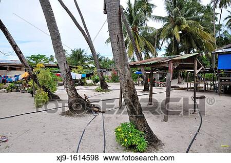 Mabul island village View Large Photo Image Stock Photo - Mabul island village. Fotosearch