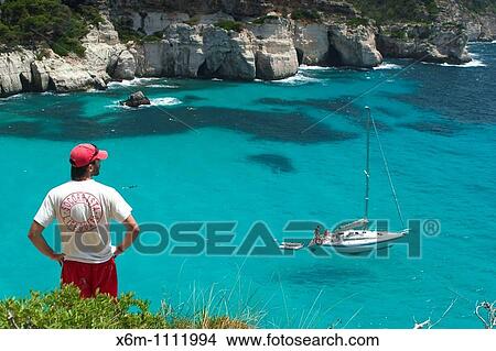Picture - Macarella Cove Minorca, Balearic Islands, Spain, Europe. Fotosearch