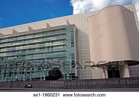 MACBA, architecture, Richard Meier, 1995, Barcelona, Catalonia, Spain View Large Photo Image Stock Image - MACBA, architecture, Richard Meier, 1995, Barcelona, Catalonia, Spain. Fotosearch