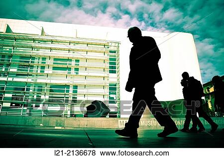 MACBA, Barcelona Museum of Contemporary Art by Richard Meier 1991-95. Pla? a dels? ngels, Barcelona, Catalonia, Spain. View Large Photo Image Stock Photo - MACBA, Barcelona Museum of Contemporary Art by Richard Meier 1991-95. Pla? a dels? ngels, Barcelona, Catalonia, Spain.. Fotosearch