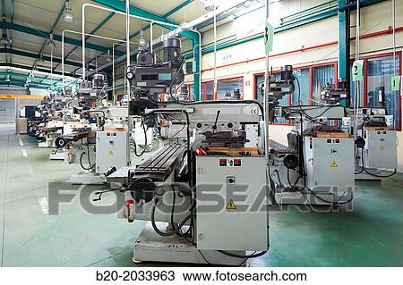 Stock Image - Machine tool for training students. IMH. Institute of Machine Tools. Elgoibar. Gipuzkoa. Basque Country. Spain.. Fotosearch