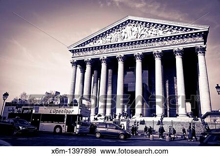 Stock Photo - Madeleine Church Paris, France. Fotosearch