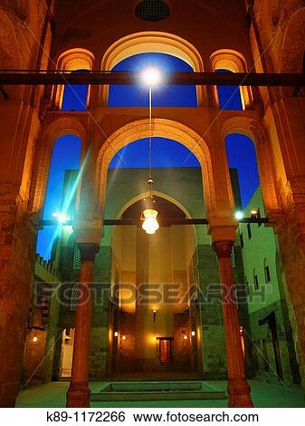 Stock Photograph - Madrasa Mausoleum Sultan Qalawun, Al Mu? izz historic street, Cairo, Egypt. Fotosearch