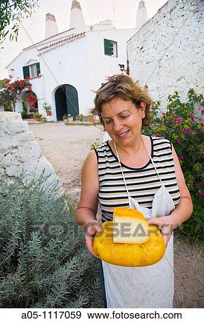 Mahon cheese. Minorca. Balearic Islands. Spain. View Large Photo Image Stock Photo - Mahon cheese. Minorca. Balearic Islands. Spain.. Fotosearch