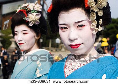 Maiko apprentice of Geisha dressed in kimono, Kyoto, Japan View Large Photo Image Stock Image - Maiko apprentice of Geisha dressed in kimono, Kyoto, Japan. Fotosearch