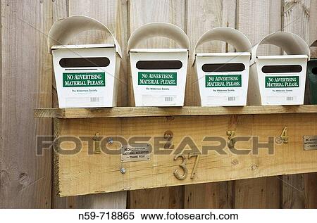 Mailboxes with Wilderness Society Australia notices rejecting advertising material deliveries View Large Photo Image Stock Photography - Mailboxes with Wilderness Society Australia notices rejecting advertising material deliveries. Fotosearch