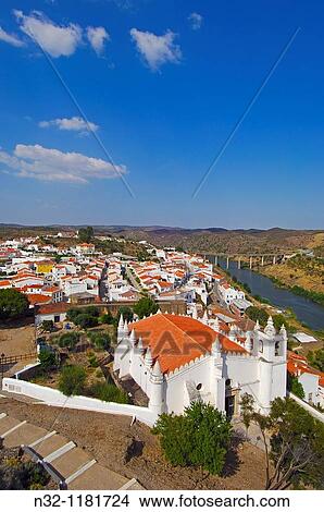 Main Church? igreja matriz?, Guadiana River, Mertola, Baixo Alentejo, Portugal, Europe. View Large Photo Image Picture - Main Church? igreja matriz?, Guadiana River, Mertola, Baixo Alentejo, Portugal, Europe.. Fotosearch
