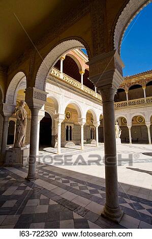 Main courtyard of Casa de Pilatos, Sevilla. Andalucia, Spain View Large Photo Image Stock Image - Main courtyard of Casa de Pilatos, Sevilla. Andalucia, Spain. Fotosearch