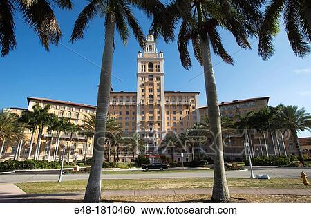 MAIN ENTRANCE HISTORIC BILTMORE HOTEL CORAL GABLES MIAMI FLORIDA USA View Large Photo Image Stock Image - MAIN ENTRANCE HISTORIC BILTMORE HOTEL CORAL GABLES MIAMI FLORIDA USA. Fotosearch