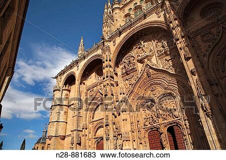 Main front of cathedral, Salamanca. Castilla-Leon, Spain View Large Photo Image Stock Image - Main front of cathedral, Salamanca. Castilla-Leon, Spain. Fotosearch