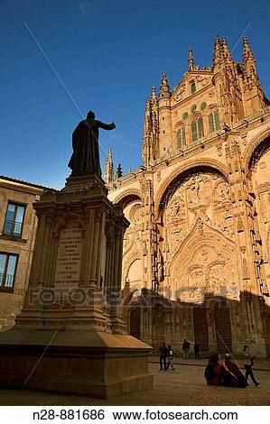Main front of cathedral, Salamanca. Castilla-Leon, Spain View Large Photo Image Stock Photograph - Main front of cathedral, Salamanca. Castilla-Leon, Spain. Fotosearch