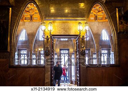 main hall wall, Palau G? ell, 1890, by Antoni Gaudi, modernism, residential palace, Barcelona, Catalonia, Spain. View Large Photo Image Stock Photo - main hall wall, Palau G? ell, 1890, by Antoni Gaudi, modernism, residential palace, Barcelona, Catalonia, Spain.. Fotosearch