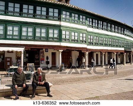 Stock Image - Main Square, Almagro. Ciudad Real province, Castilla-La Mancha, Spain. Fotosearch