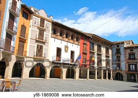 Main square, Graus, Huesca, Spain View Large Photo Image Stock Photo - Main square, Graus, Huesca, Spain. Fotosearch